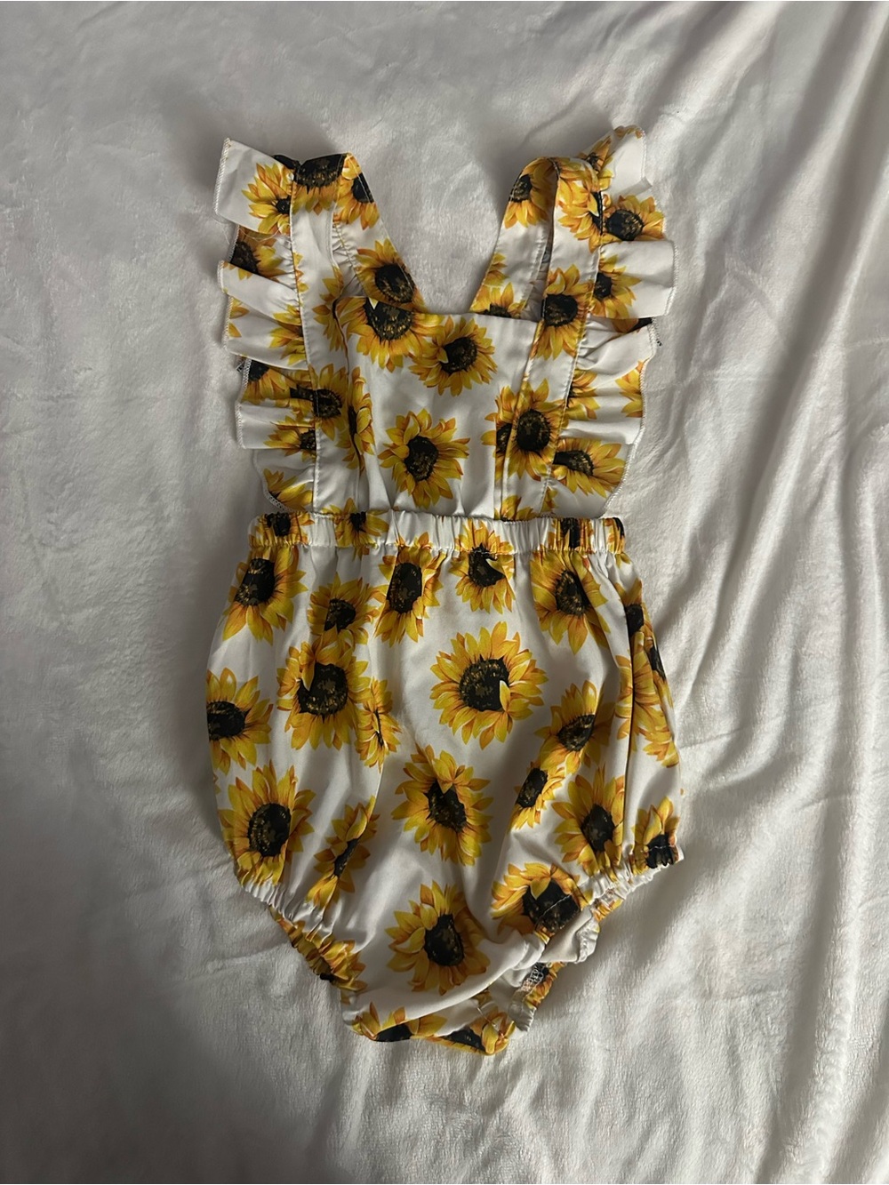 Sunflower & Blue Butterfly Baby Rompers - Set of 2 - Picture 2 of 6